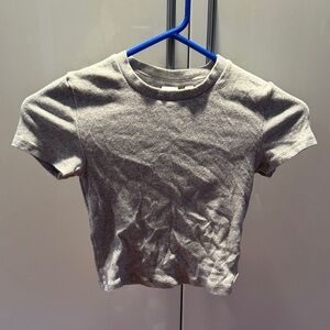 TNA Heather Gray Crop Top